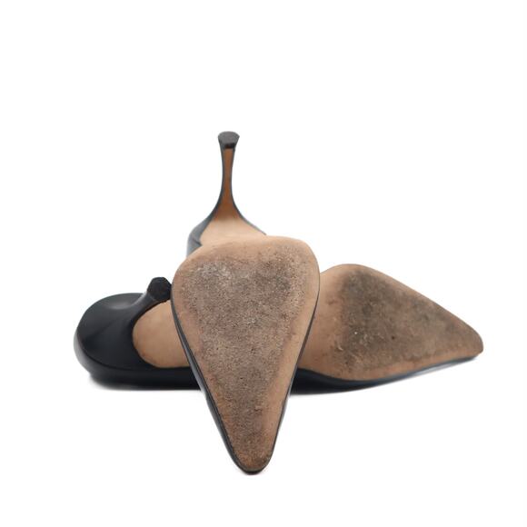 Manolo Blahnik Vintage 90's Leather Pointed Toe Pump Size 39.5 - Picture 6 of 9